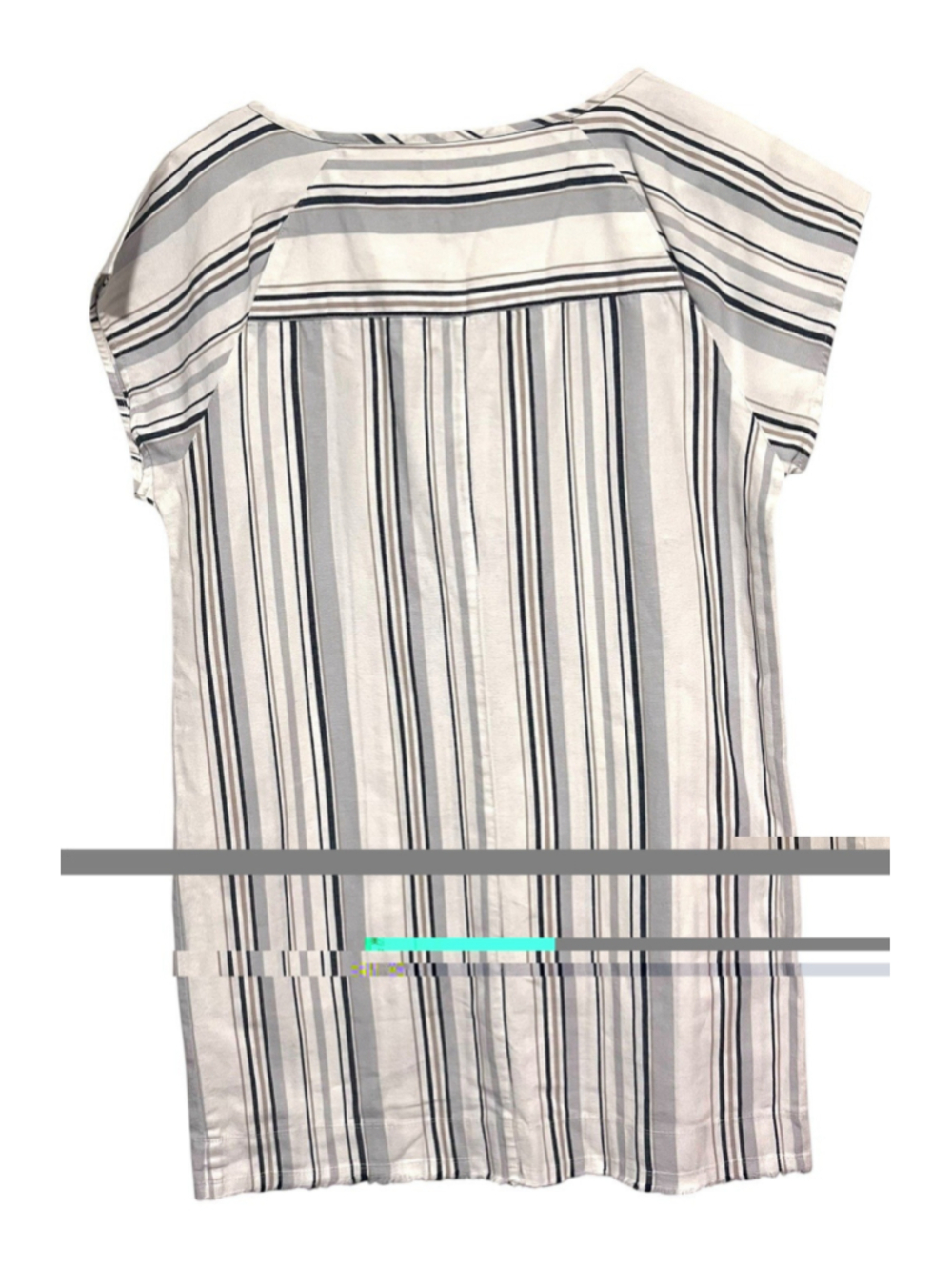 Velvet by Graham & Spencer Womens Dress Small Blue White Striped Lace Up Coastal - Picture 4 of 5